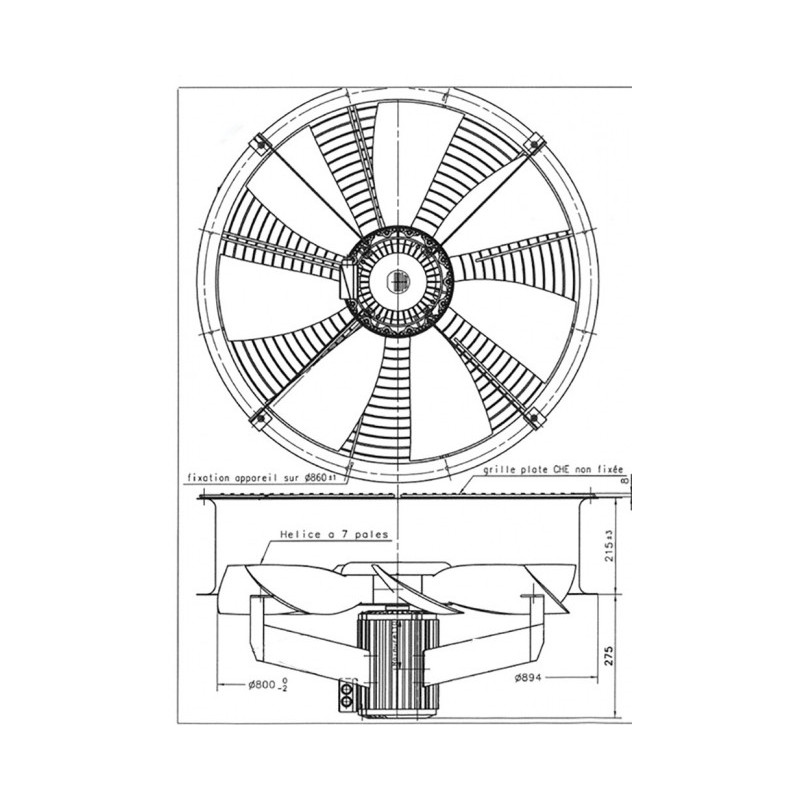 Ventilateur IA0800 7VIM44 TX140L06