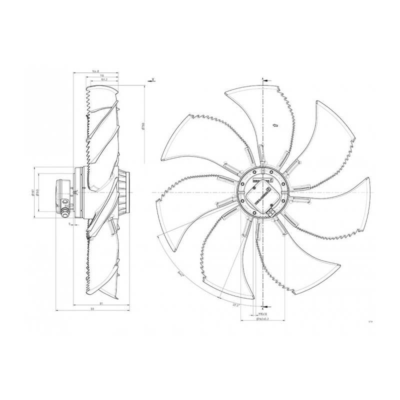 Ventilateur nu FN080-SDA.6N.V7P5.