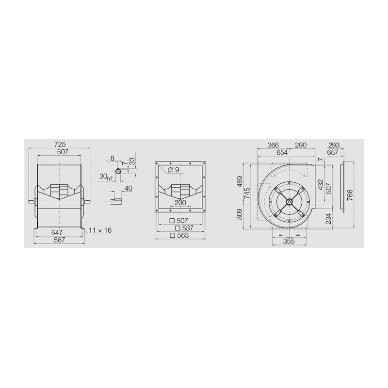 Ventilateur RDH E0-400 + BRIDE