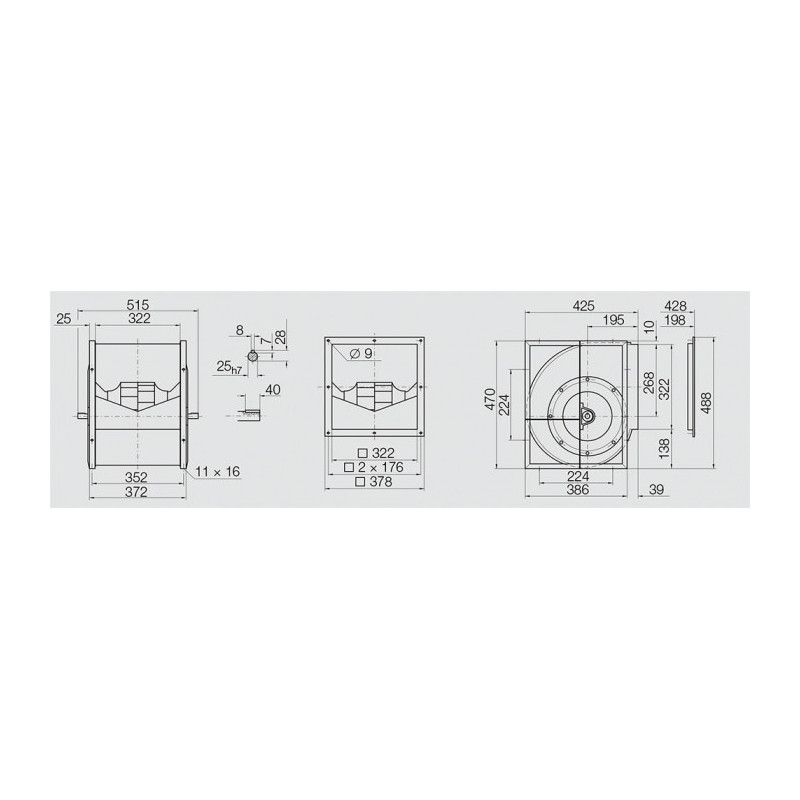 Ventilateur RDH E4-0250 + P2 + SLS + SLF