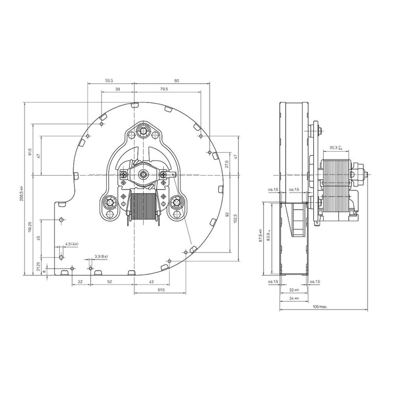 Ventilateur RL148/1200 A1 3030LH-453 ADE