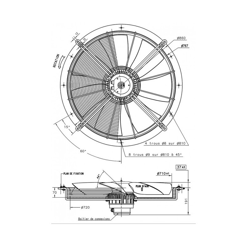 Ventilateur S0710 VIL44 TG080L08
