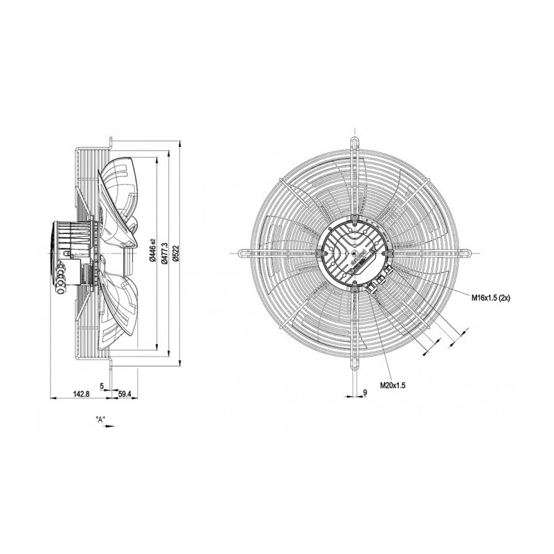 Ventilateur S3G450-LL03-H4