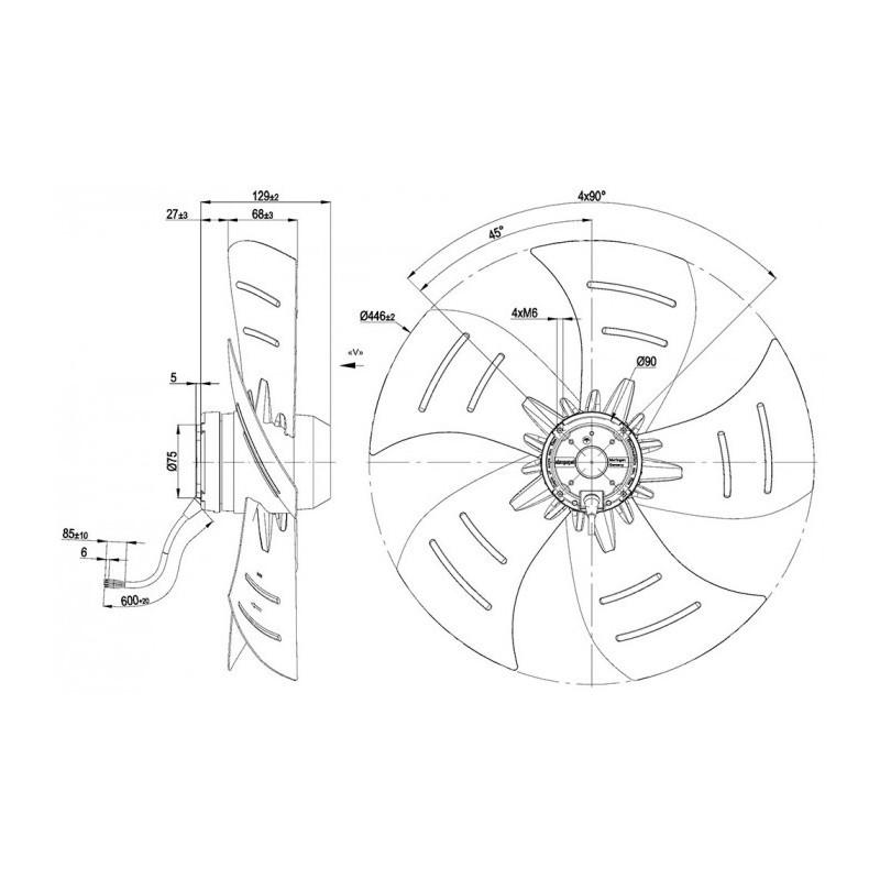 Ventilateur S4E450-AP01-20/14.