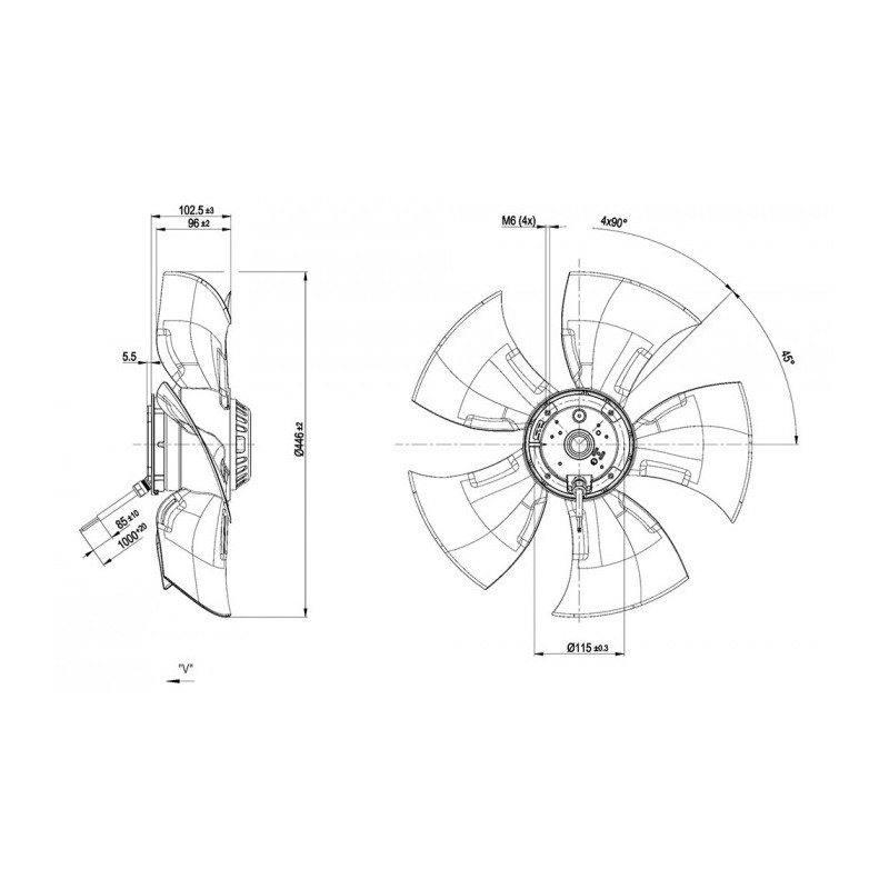 Ventilateur S6E450-AN06-24.