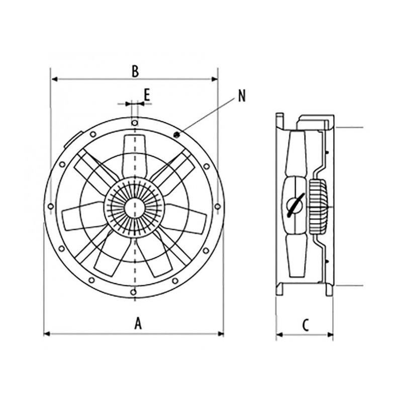 Ventilateur TCBT/6-560/H-B