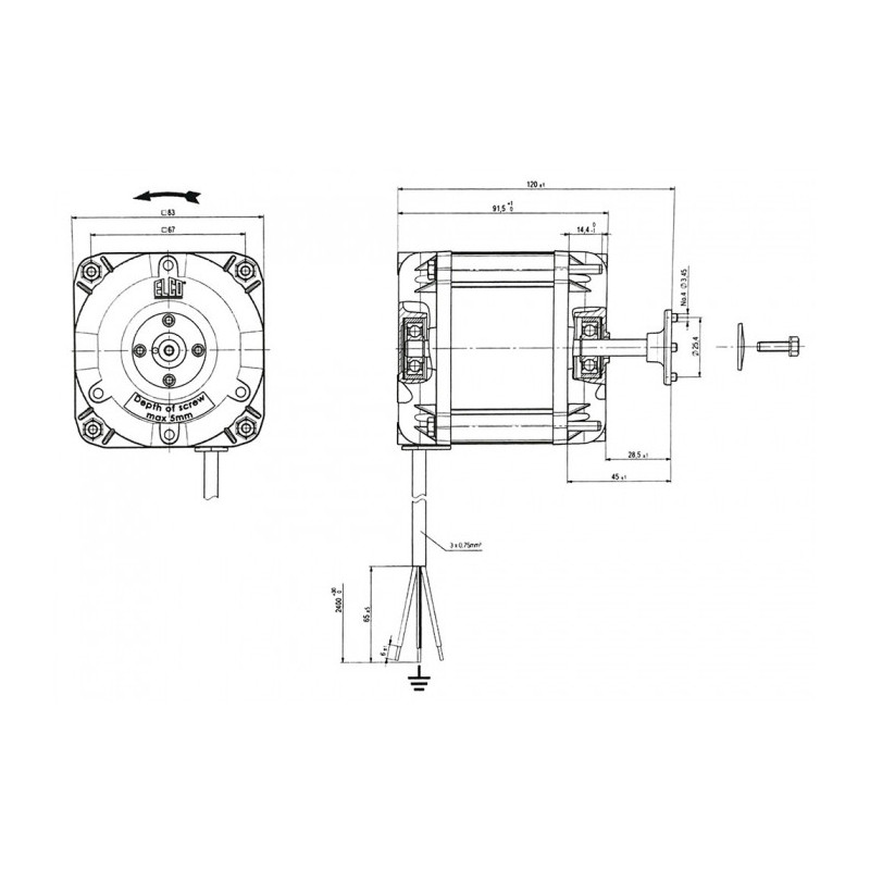 Ventilateur VNTI34.45.RB.KIT COMPLET