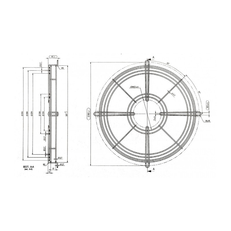 Ventilateur VNTI34.45.RB.KIT COMPLET